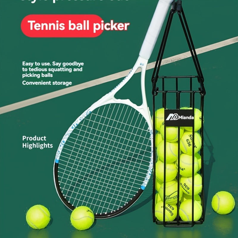 Tennis Ball Picker Up Tube | Stainless Steel Quick-Release Portable Ball Retriever for Tennis Pickleball Training, No-Bend Ball Collector Hopper for Court Home - product image 11