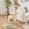 Cat Tree Tower Multi-Level with Cat Bed, Condo & Sisal Scratching Post – 3 or 4 Tier Indoor Cat Tree for Large Cats, Kitten & Senior Cats, Sleek Cat Furniture - product image