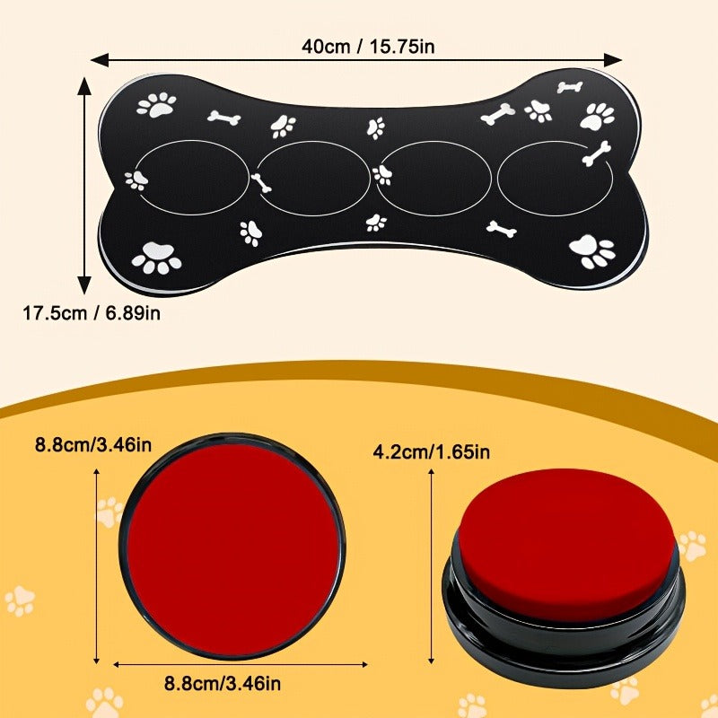 Pet Training Buttons with Mat, Recordable Dog Talking Button Set, Durable Easy-Clean, No Battery Required – Dog Communication Buttons for Talking - product image 10