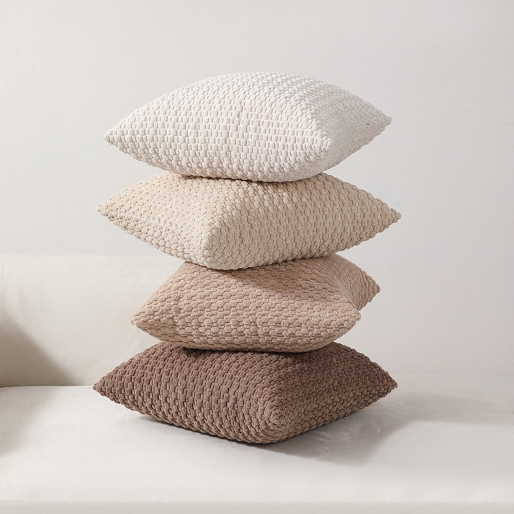 Pillow Covers Set of 4 Boho Plaid Double Sided Plush 18x18 20x20 Inch Zipper Machine Washable Decorative Cushion Covers for Sofa Bed Office Chair Warm Winter Home Decor - product image 5