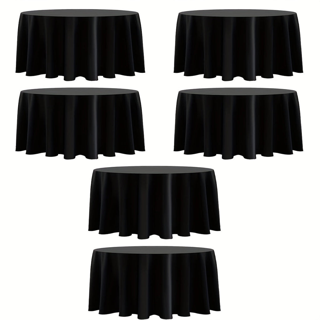120 Inch Round Tablecloth Bulk Pack – Wrinkle-Free Table Cover for Wedding, Party, Christmas & Halloween, Black or White (6/12/18 Pack) - product image 17