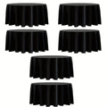 120 Inch Round Tablecloth Bulk Pack – Wrinkle-Free Table Cover for Wedding, Party, Christmas & Halloween, Black or White (6/12/18 Pack) - product image 17