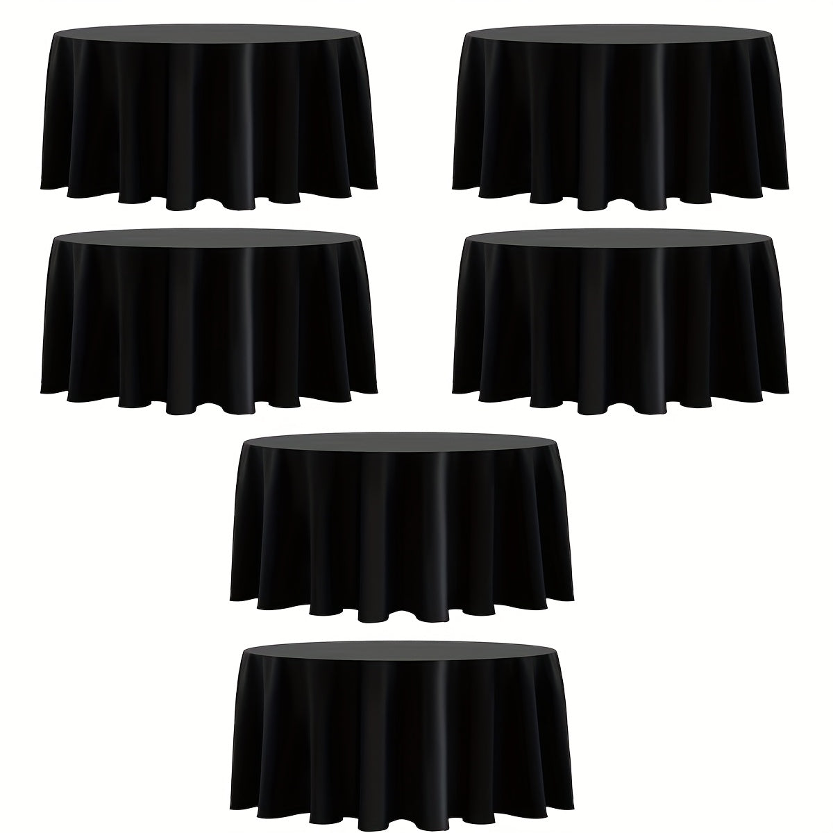 120 Inch Round Tablecloth Bulk Pack – Wrinkle-Free Table Cover for Wedding, Party, Christmas & Halloween, Black or White (6/12/18 Pack) - product image 17