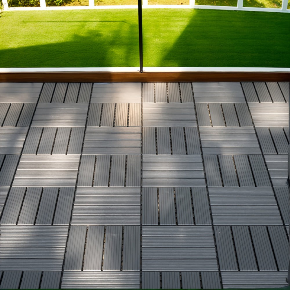 Interlocking Deck Tiles 44pcs 12"x12", Waterproof Outdoor Patio Flooring Tiles, PP Plastic Interlocking Floor Tiles for Balcony Pool Backyard Terrace, Easy Install All-Weather Anti - product image 10