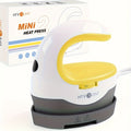 Heat Press Mini Heat Press Machine, Small Heat Press Portable Iron Press Machine for T Shirts, Hats, Heating Transfer Projects (Yellow) - product image