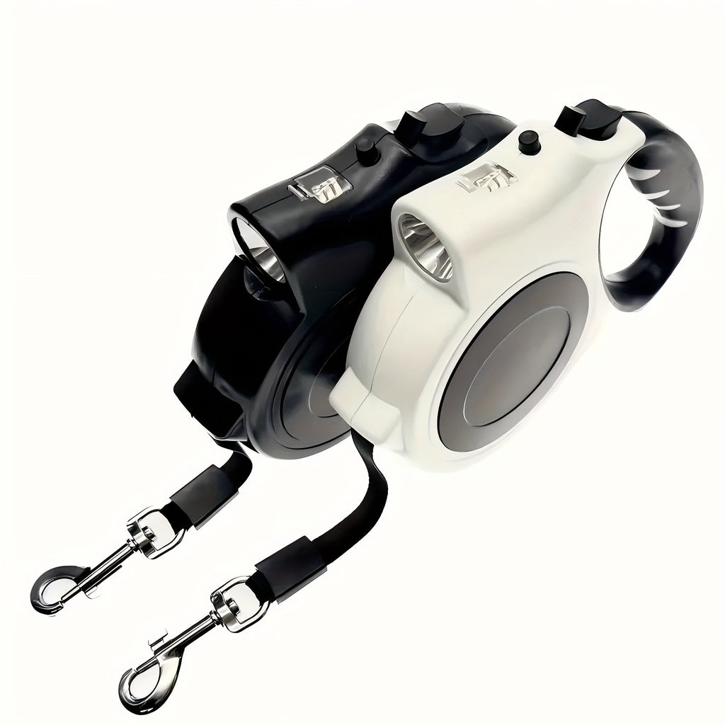 Adjustable Durable PVC Traction Line for Small & Medium Dogs, Available with or without Light in Black Pink Red – LED Retractable Dog Leash 16 Feet with - product image