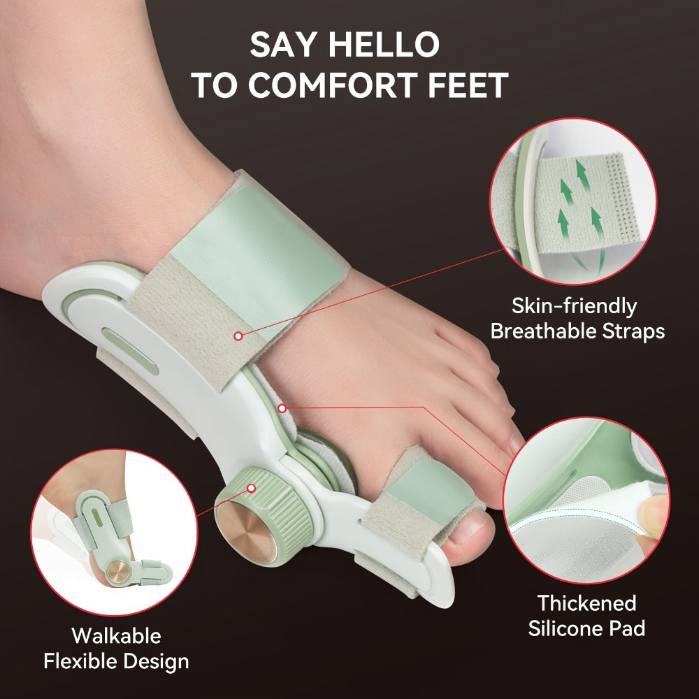 Bunion Corrector Splint with Double Correction – Stepless Adjustable Knob, 3-Angle Fixing Plate, Fits Left & Right Foot for Men & Women - product image 4