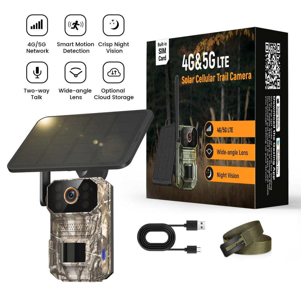 4G LTE Cellular Trail Camera with Solar Panel – 4K Wildlife Monitoring Camera, PIR Motion Sensor, Infrared Night Vision, Two-Way Voice, Remote Access, No WiFi Required, for Hunting - product image 12
