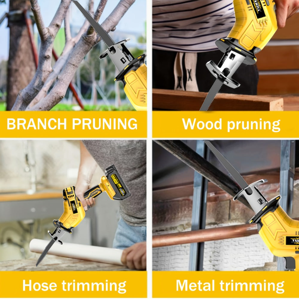 Cordless Reciprocating Saw - Electric Reciprocating Saw with Safety Lock, Large Capacity Battery & Charger, Variable Speed for Wood, Metal & Demolition Cutting, DIY Home Renovation - product image 2