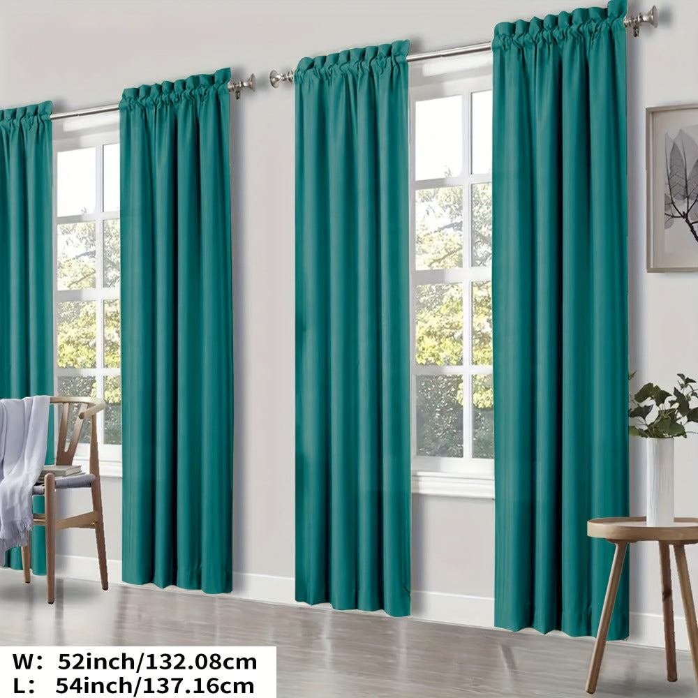 Blackout Curtains 4 Panels Thermal Insulated Room Darkening Drapes – Rod Pocket, Energy Saving, Solid Color for Bedroom & Living Room, 7 Colors & Multiple Sizes - product image 27