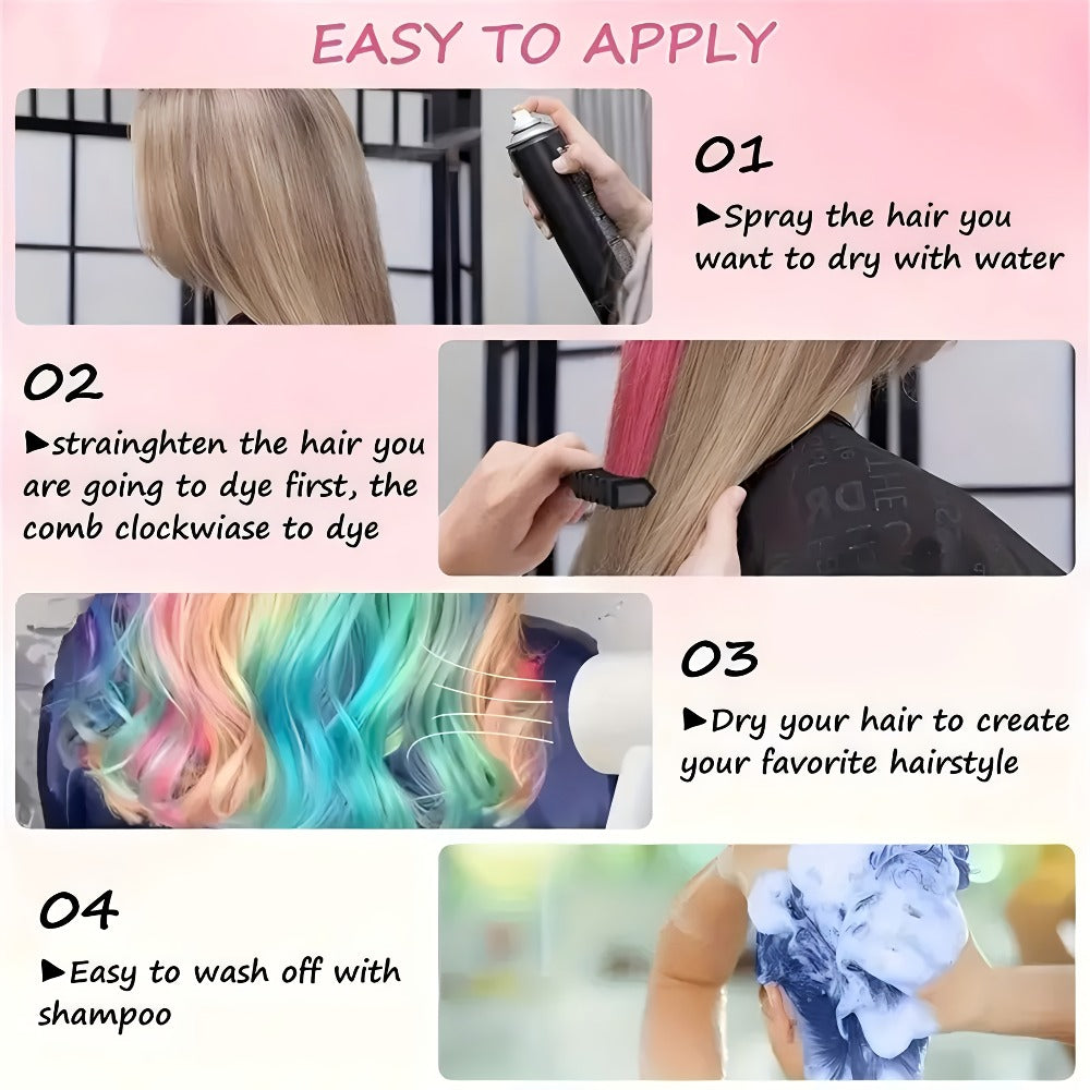 Temporary Hair Chalk Comb Set 11pcs 10 Colors Washable Hair Dye – Y2K Festival Halloween Christmas Birthday Stocking Stuffer Gift for Girls Kids Teens Adults All Hair Types - product image 4