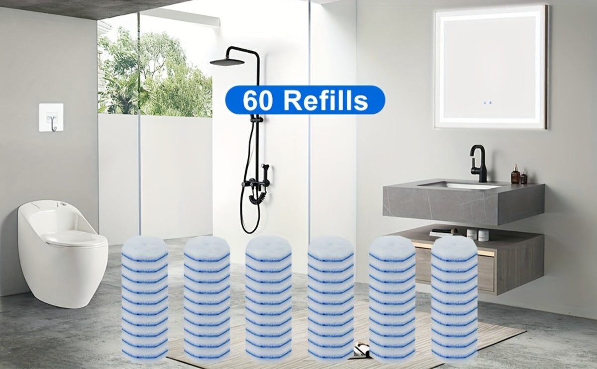 Disposable Toilet Wand Refills 120 or 58 Count Compatible with Clorox ToiletWand Upgraded Fiber Deep Clean Removes Rust Scale Hard Water Stains Toilet Bowl Brush Replacement Heads - product image 10