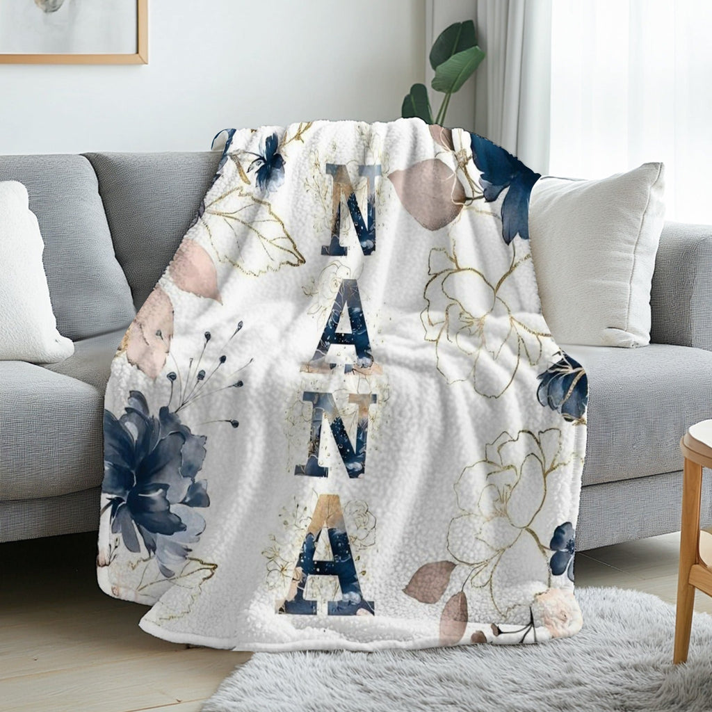Floral Flannel Blanket – 280gsm Soft Warm Elegant Flower Print Bedspread for Sofa, Bed & Living Room, Machine Washable, 3 Sizes - product image 13