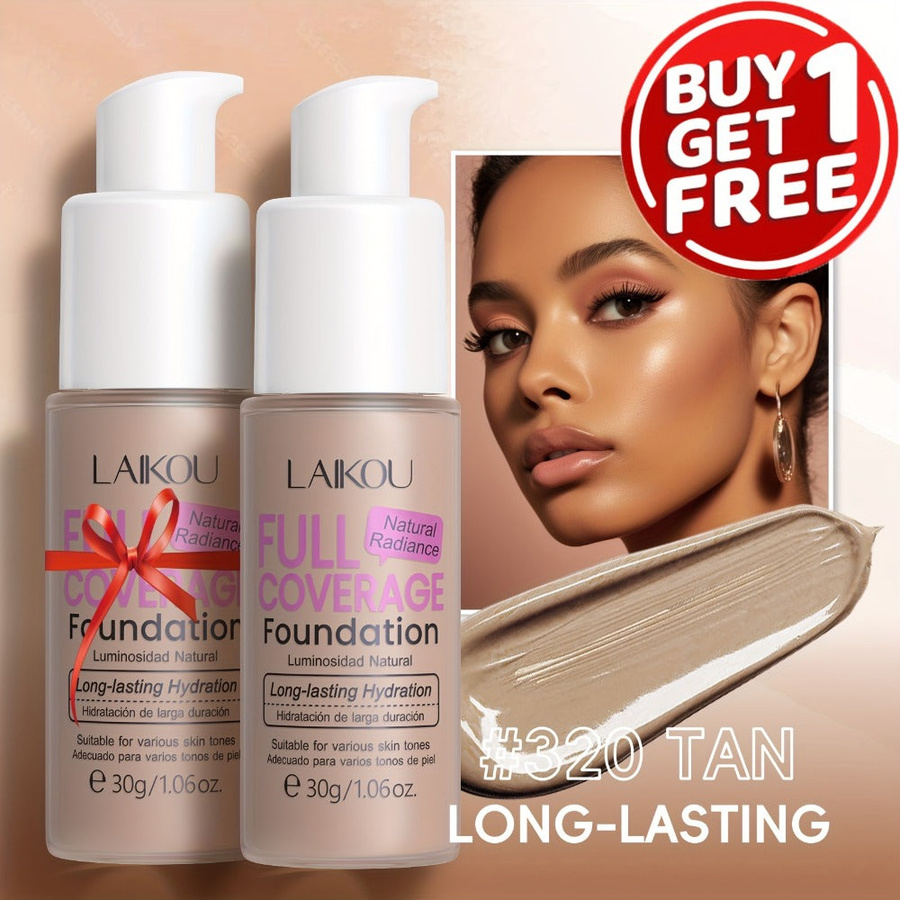 Hydrating Foundation 2 Pack Full Coverage Waterproof Long Lasting Hyaluronic Acid Pear Powder Invisible Pores Flawless Skin 6 Shades Ivory to Tan for Women Daily Office - product image 13