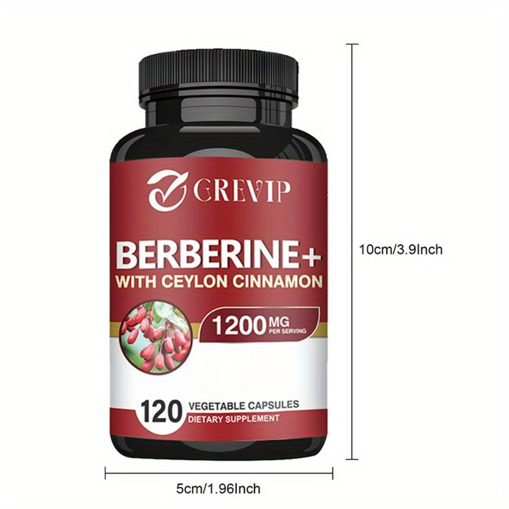 Berberine + Ceylon Cinnamon Supplement 120 Capsules – Support Healthy Cholesterol, Blood Sugar & Heart Health | Berberine HCl Dietary Supplement for Women & Men - product image 11