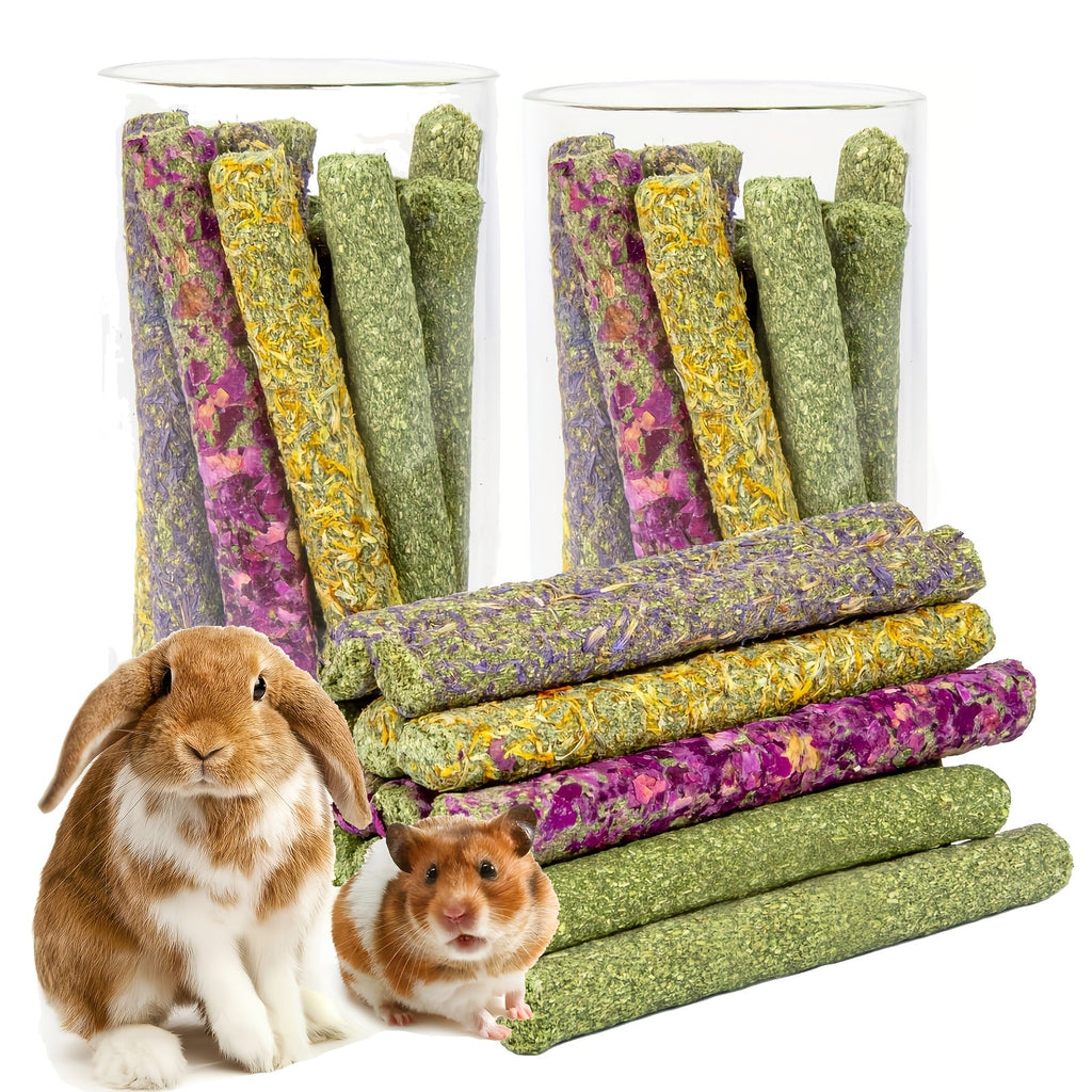 Timothy Hay Sticks 66pcs – Dental Health Chews for Small Pets – Natural Handmade Chew Toys & Treats for Rabbits, Guinea Pigs, Hamsters, Chinchillas, Rats - product image