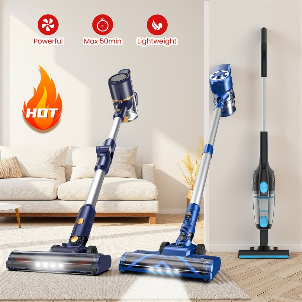 Cordless Vacuum Cleaner for Home – Corded & Cordless 2-in-1, 180° Foldable, LED Brush, High Suction, 40-Min Runtime, 38.58oz Dust Cup for Hardwood Floors, Seniors & Pregnant Women - product image 2
