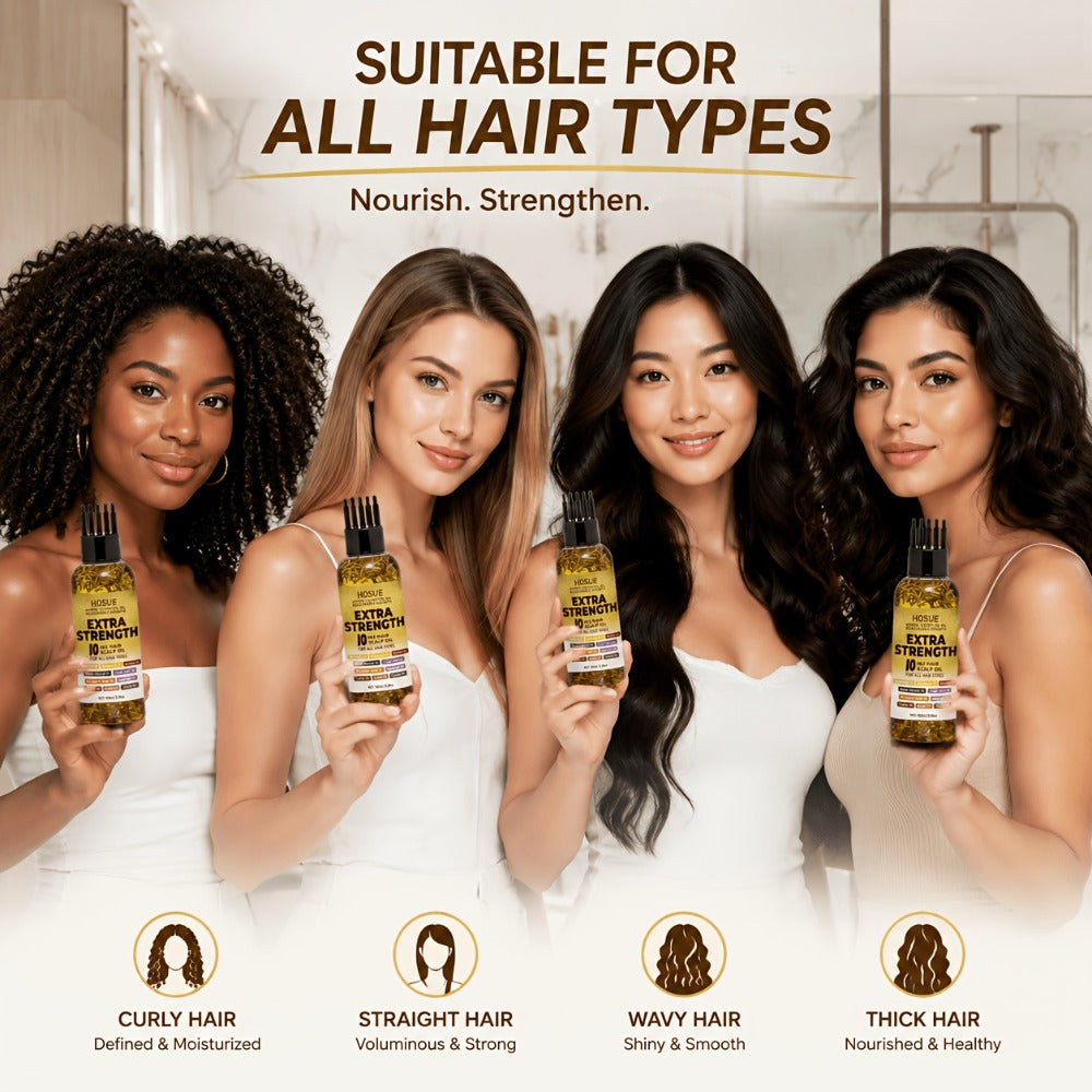 Hair Growth Oil 10-in-1 Botanical Herbal Blend Batana Rosemary Fenugreek Castor Red Onion Ginseng Turmeric Pumpkin Seed Nourishes Strengthens Shines All Hair Types 3.38oz - product image 8