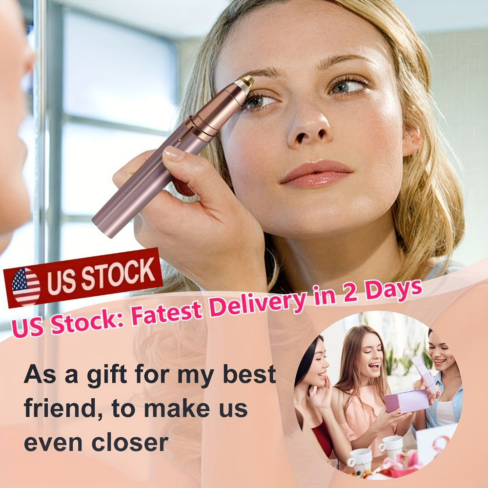 Electric Eyebrow Trimmer for Women 2 Pack, USB Rechargeable Painless Precision Eyebrow Razor Pen, Portable Hair Remover for Face Lip Leg Armpit – Pink White Colorful - product image 10