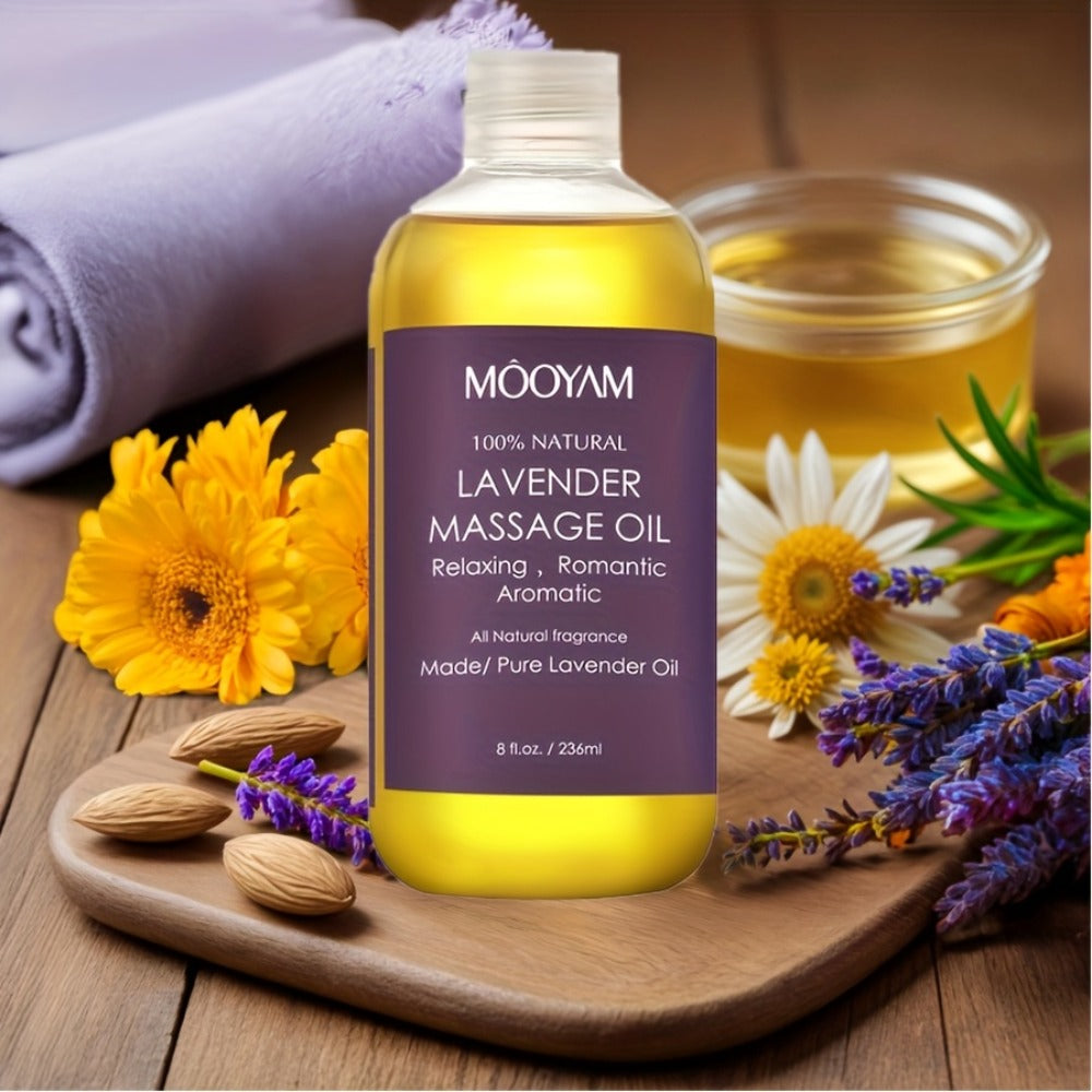 Body Massage Oil with Lavender, Nut Oil & Grapefruit - Deeply Moisturizing Aromatherapy Oil for Dry Skin, Relaxation & Nourishment, Lightweight Non-Greasy Formula for Women & Men - product image 12