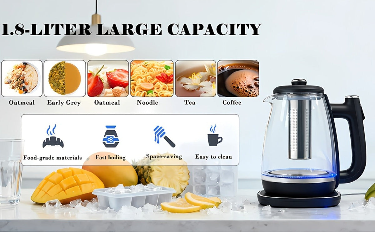 Electric Kettle 1.8L Stainless Steel – Fast Boil with Auto Shut-Off, Boil-Dry Protection, Removable Filter & 360° Swivel Base, BPA-Free Hot Water Kettle for Tea, Coffee & Baby Form - product image 11