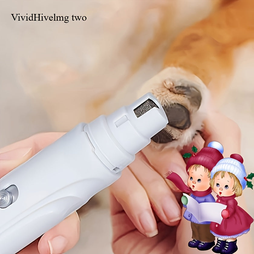 Dog Nail Grinder Electric 2-Speed – Professional Pet Nail Trimmer with High-Speed Motor, Featherlight Quiet Nail Clipper for Puppies & Dogs, Safe Home Paw - product image 3