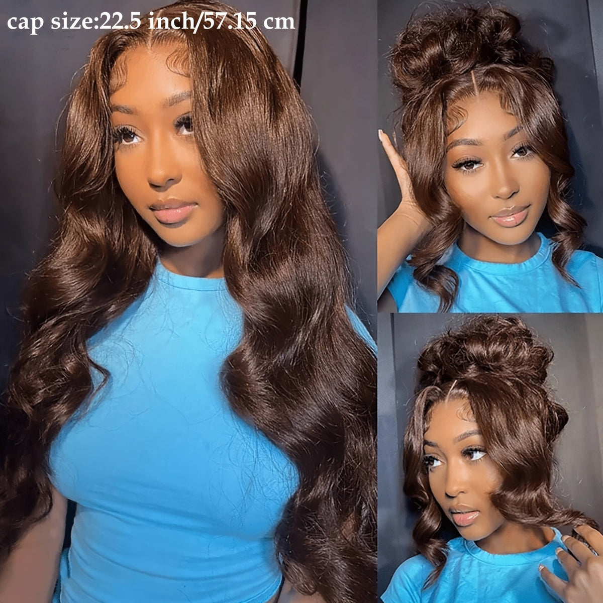 Body Wave Lace Front Wig Synthetic Glueless Heavy Density 26-34 Inch | Dark Brown Red Orange-Red Black Long Wavy Women Daily Wear Party Cosplay - product image 19