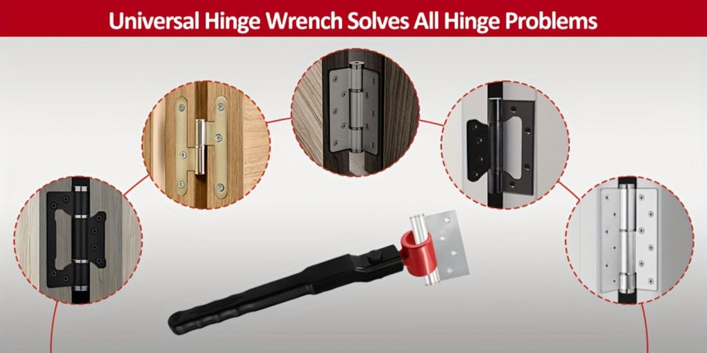 Door Hinge Adjustment Tool Kit 6-in-1 - Heavy Duty Steel Hinge Bender Wrench Set for Precise Door Gap Adjustment, Residential & Commercial Use, One-Piece Construction - product image 14