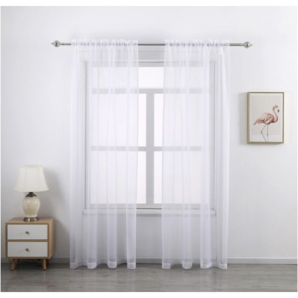 Sheer Curtains 2 Panels Rod Pocket – Light Filtering Privacy Window Drapes for Living Room Bedroom Modern Home Decor - product image 20