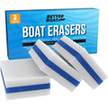 Boat Eraser Cleaning Sponge | Removes Scuffs, Dirt & Grease on Pontoon, Fishing & Jon Boats (3, 9 or 12 Pack) | No Bleach Magic Scrubber for Deck, Hull, Vinyl - product image