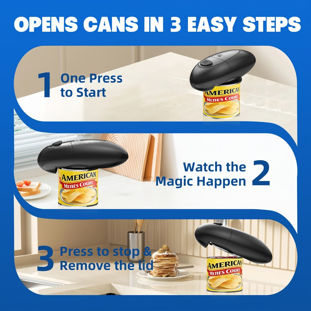 Electric Can Opener One-Touch Automatic – Smooth Edge Battery Operated Handheld Opener for All Can Sizes, Best Kitchen Gadget for Seniors, Arthritis & Weak Hands, Great Gift Idea - product image 10