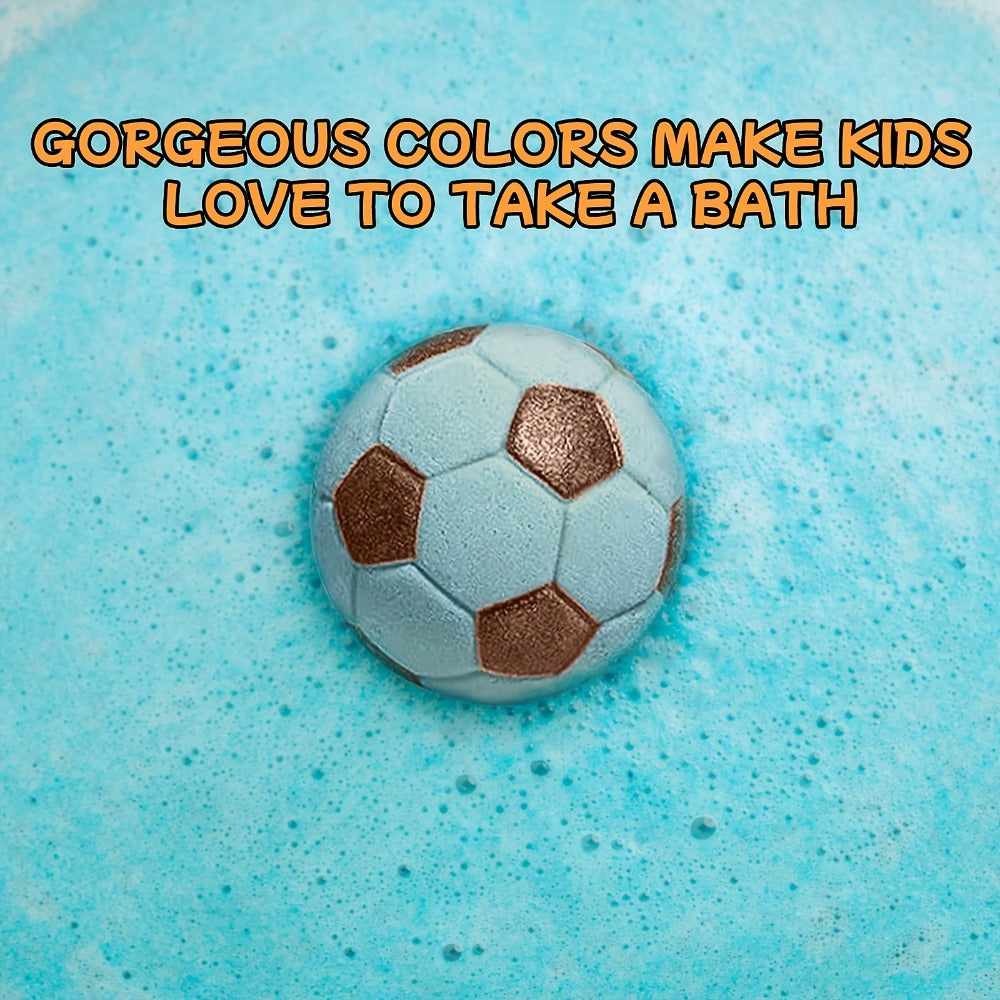 Soccer Ball Bath Bombs Gift Set 9 Pcs with Surprise Toys Inside - Lavender Scent Handmade Fizzy Bath Balls, Fun Spa Gift for Kids Boys Girls Soccer Fans, Birthday & Holiday Party F - product image 5