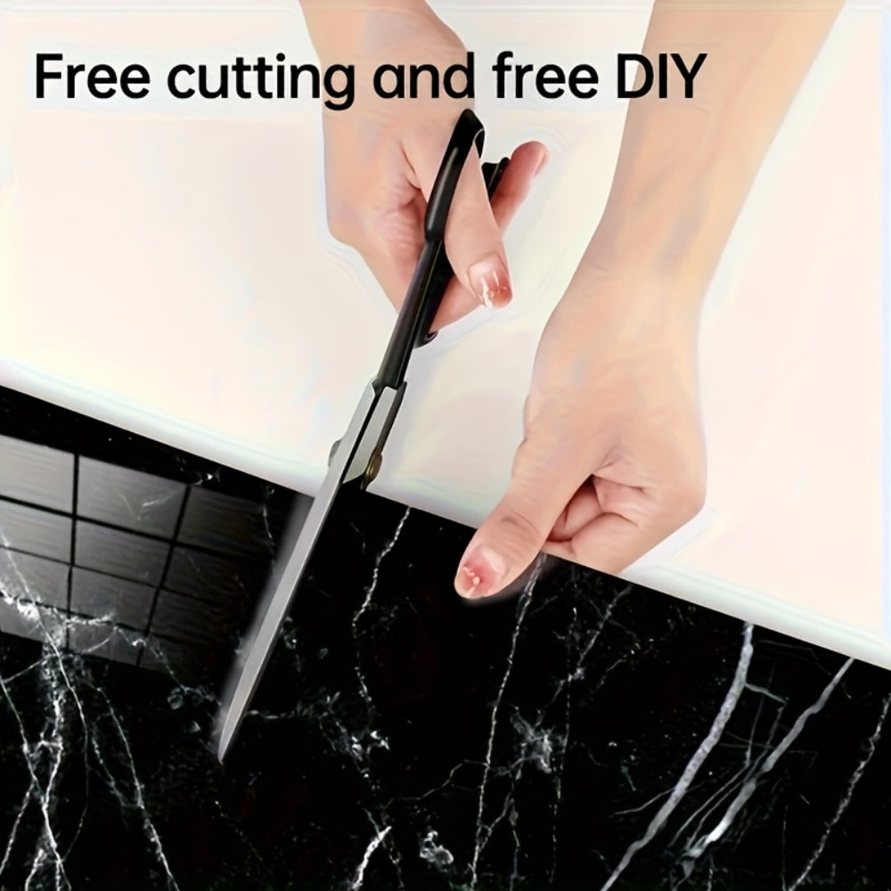 Marble Pattern Wall Stickers Vinyl Decals Oversized Glam Style Self Adhesive High Gloss Removable Wallpaper for Kitchen Bathroom Living Room Office Home Decor 20 40 Pieces Multiple - product image 25