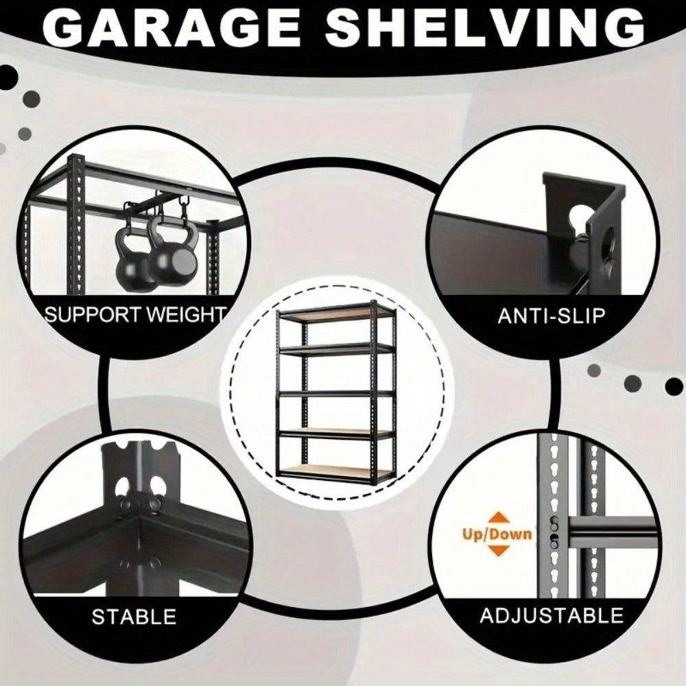Heavy Duty Metal Shelving Unit 72 Inch – 400 lbs Per Shelf Adjustable Steel Storage Rack for Garage, Warehouse, Home & Office, Industrial Style Utility Shelf, Easy Assembly - product image 8