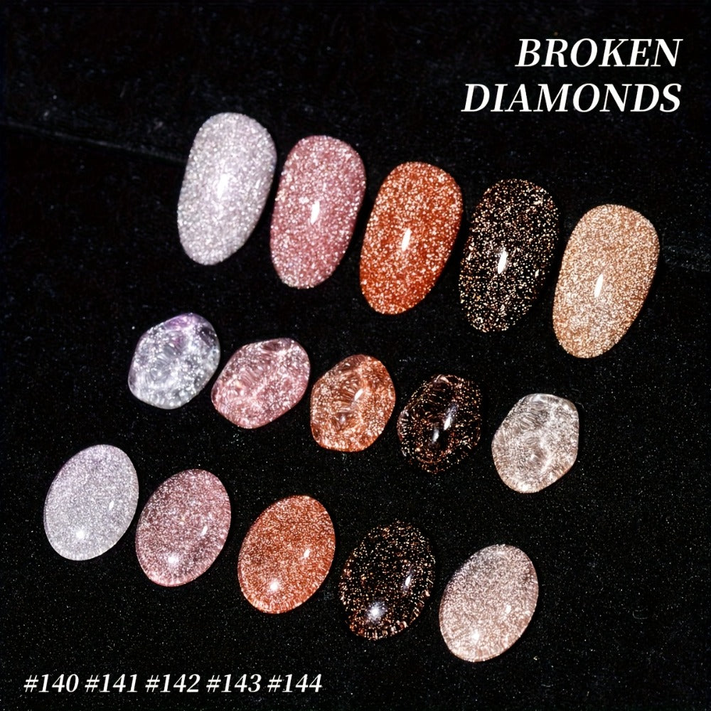Glitter Gel Nail Polish Set 5 Colors Pastel Sparkling Diamond Shimmer – Soak-Off LED UV Semi-Permanent Gel Varnish Photo Frame Bottle Spring Summer Nail Art Kit for Women Home Salo - product image 5