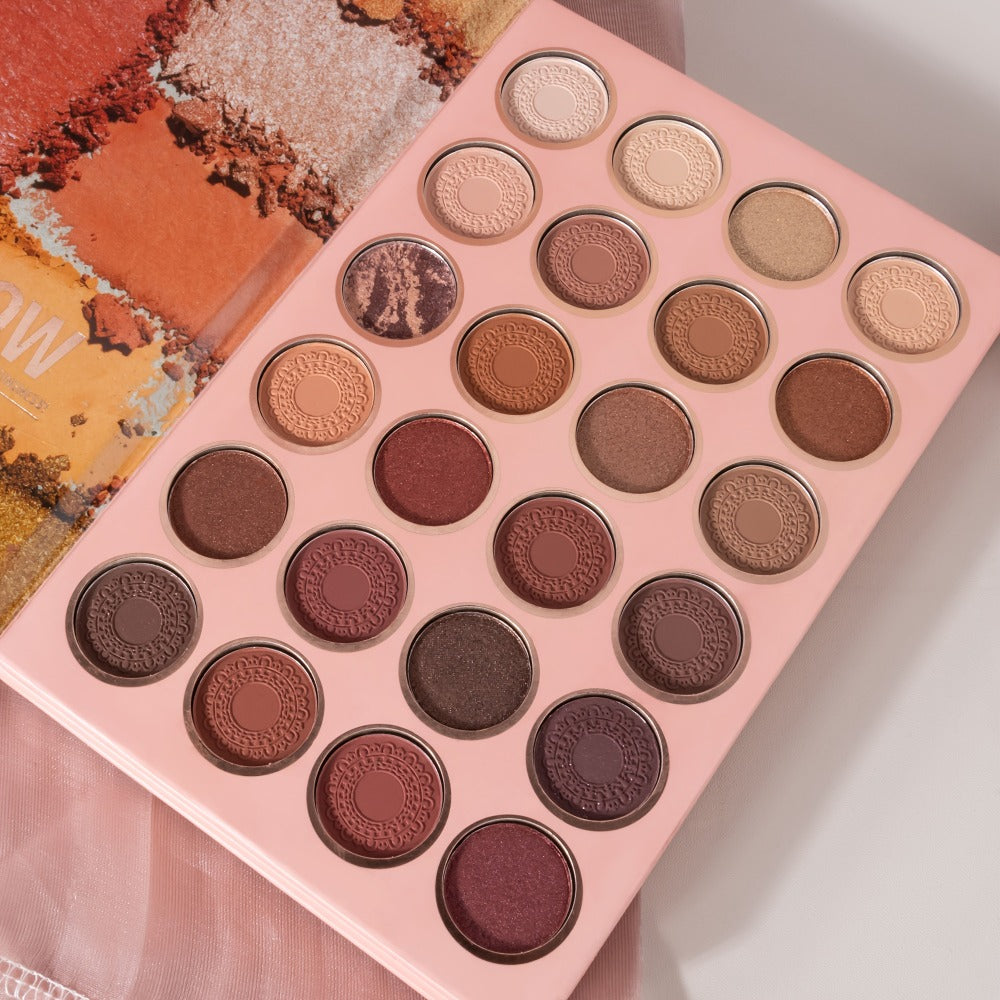 Eyeshadow Palette Book Style SHCOETY 4-in-11 Makeup Kit | 24-Color Eyeshadow + 6-Color Highlighter + 6-Color Blush + 7-Color Contour | Folding Magazine Design | All Skin Tones - product image 12