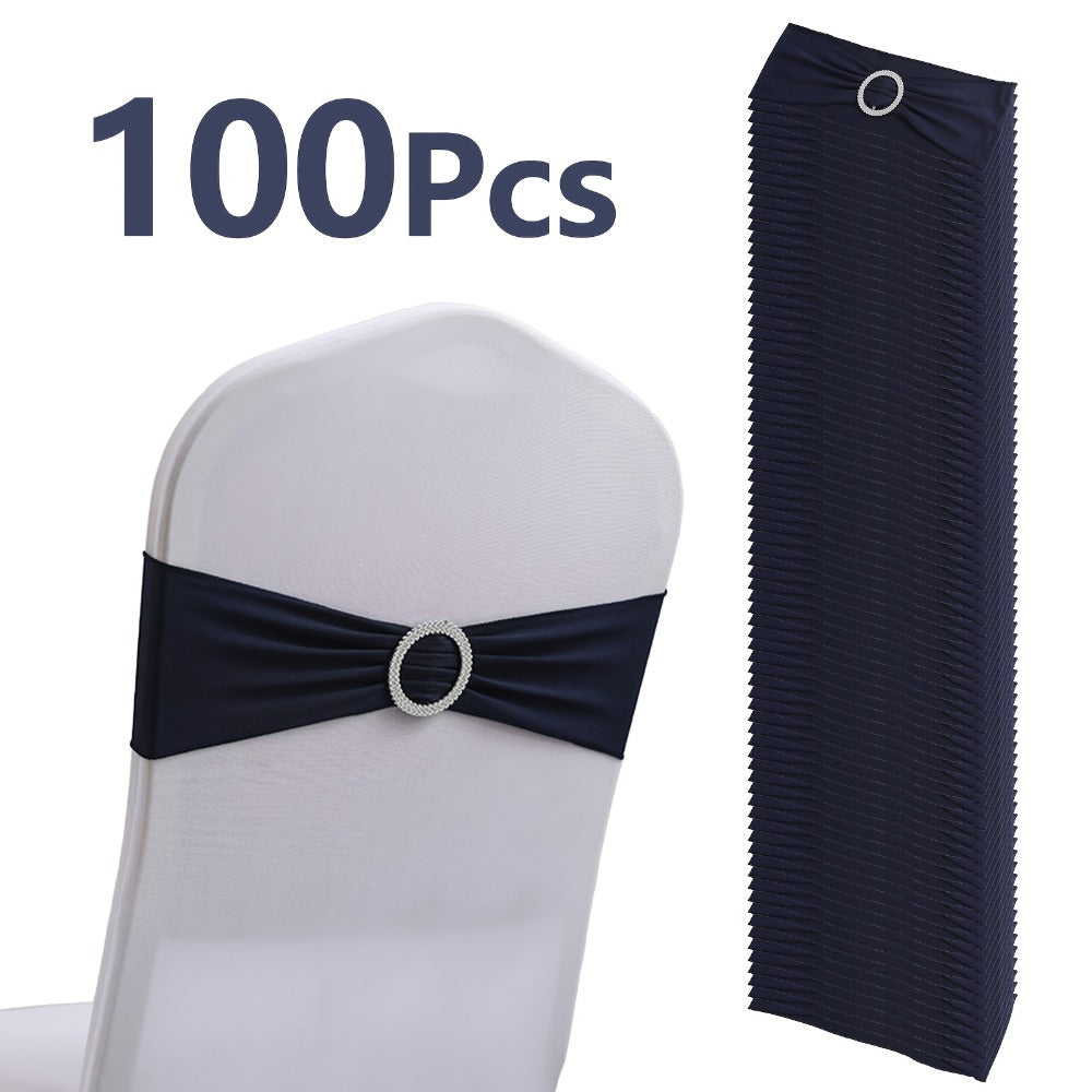 Chair Sashes for Wedding 100pcs Stretch Spandex Elastic Chair Sash Bands with Buckle for Dining Chairs Banquet Party Event Decor - Bulk Set Multiple Colors - product image 9