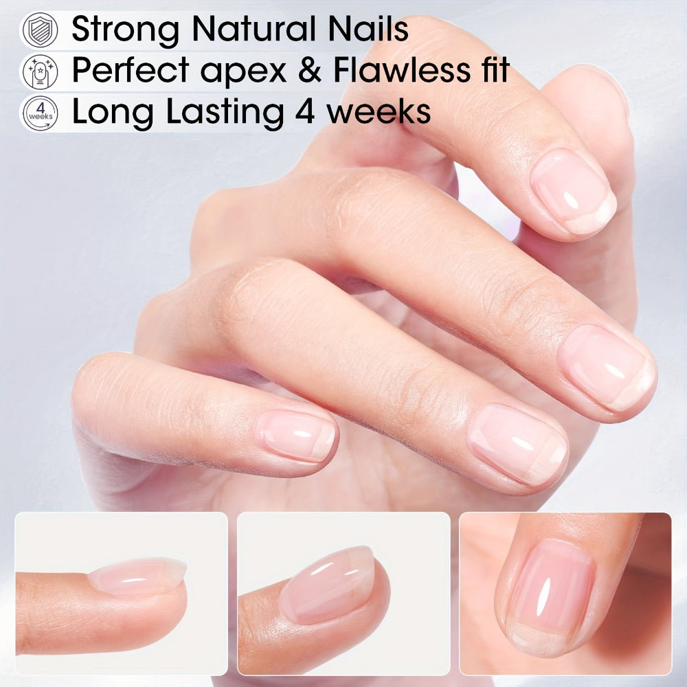 Clear Builder Gel HEMA-Free 5-in-1 2pcs 1.35oz — Nail Extension Strengthener Apex Construction Art Sealing & Repair | Soak-Off UV LED 28+ Days Chip-Proof Wear for Sensitive Skin Sa - product image 2