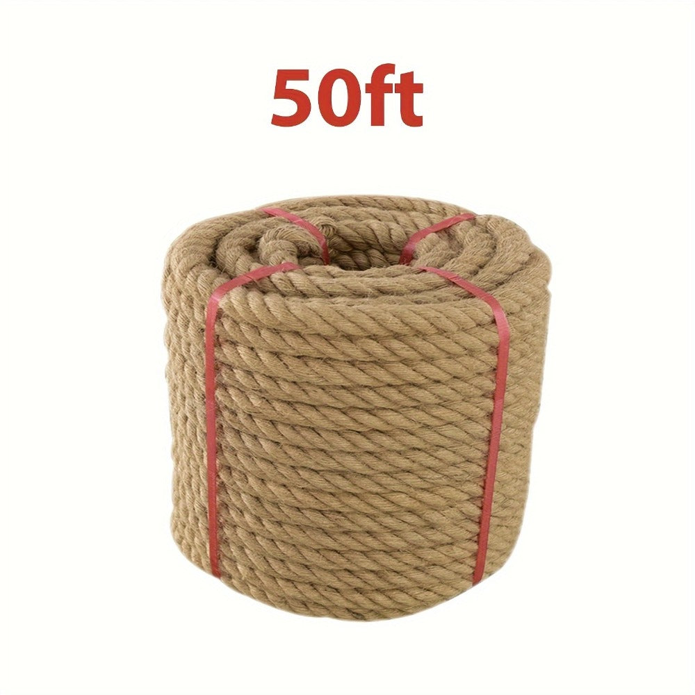 Manila Rope Natural Jute Twisted Hemp Rope – 3/4" 1" 1-1/4" 1.5" Thick Heavy Duty Outdoor Rope for Swing Bed Hammock Railing Crafts Tug of War Landscaping Gardening Bundling Home D - product image 7