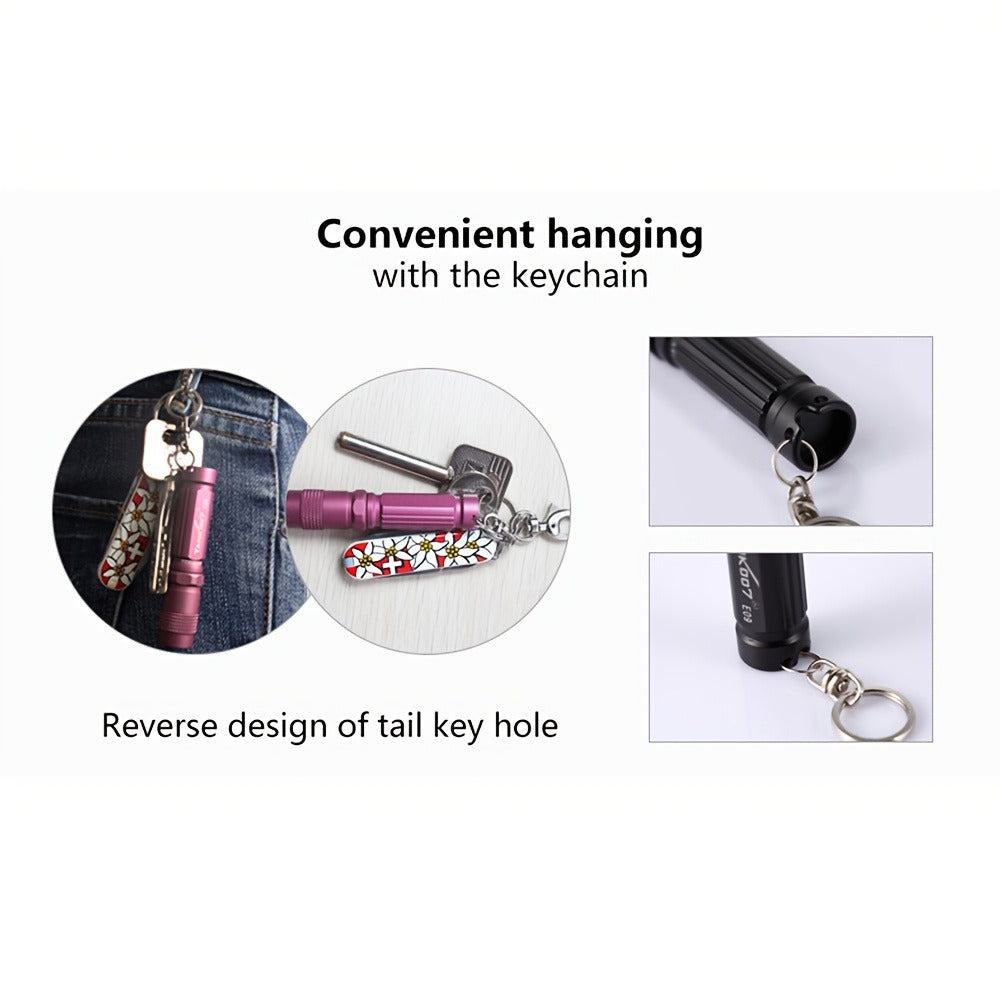 Mini Keychain Flashlight Portable Pocket LED Light – Compact Handheld Torch with Replaceable Battery, Emergency & Outdoor Use, Cute Gift for Kids & Students, 3 Colors (Grey, Pink,  - product image 9