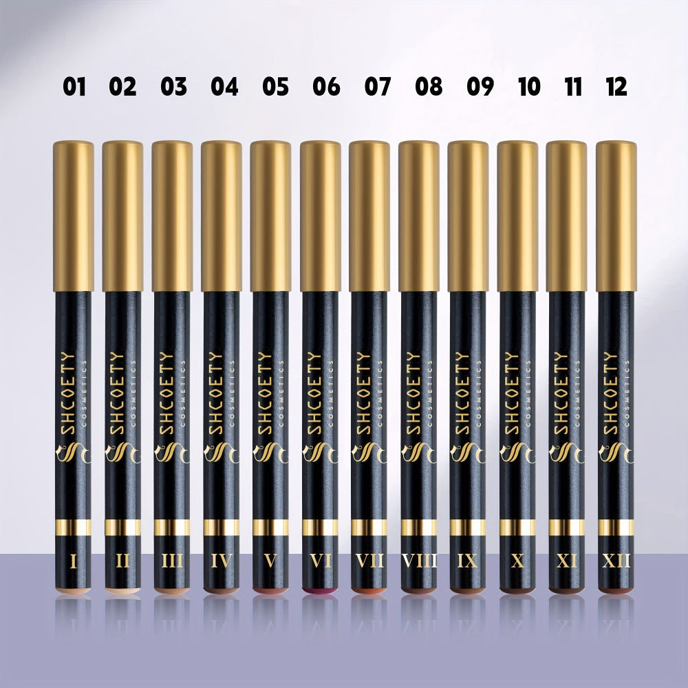 Eyeshadow Pencil Set 12pcs for Women — Matte & Shimmer Thick Stick Foam Eye Shadow Sticks, Blendable Multi-Color Eyeliner Eyeshadow Pencils for Easy All-in-One Eye Makeup Looks - product image 9