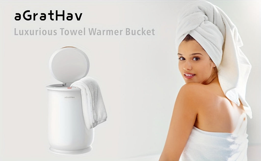 Electric Towel Warmer Bucket Ultra Large Capacity Fits Two 40x70 Towels ETL FCC Certified 1-Min Heat Auto Shut-Off Silent Spa Bathroom Heater Lavender Disc Gift - product image 14