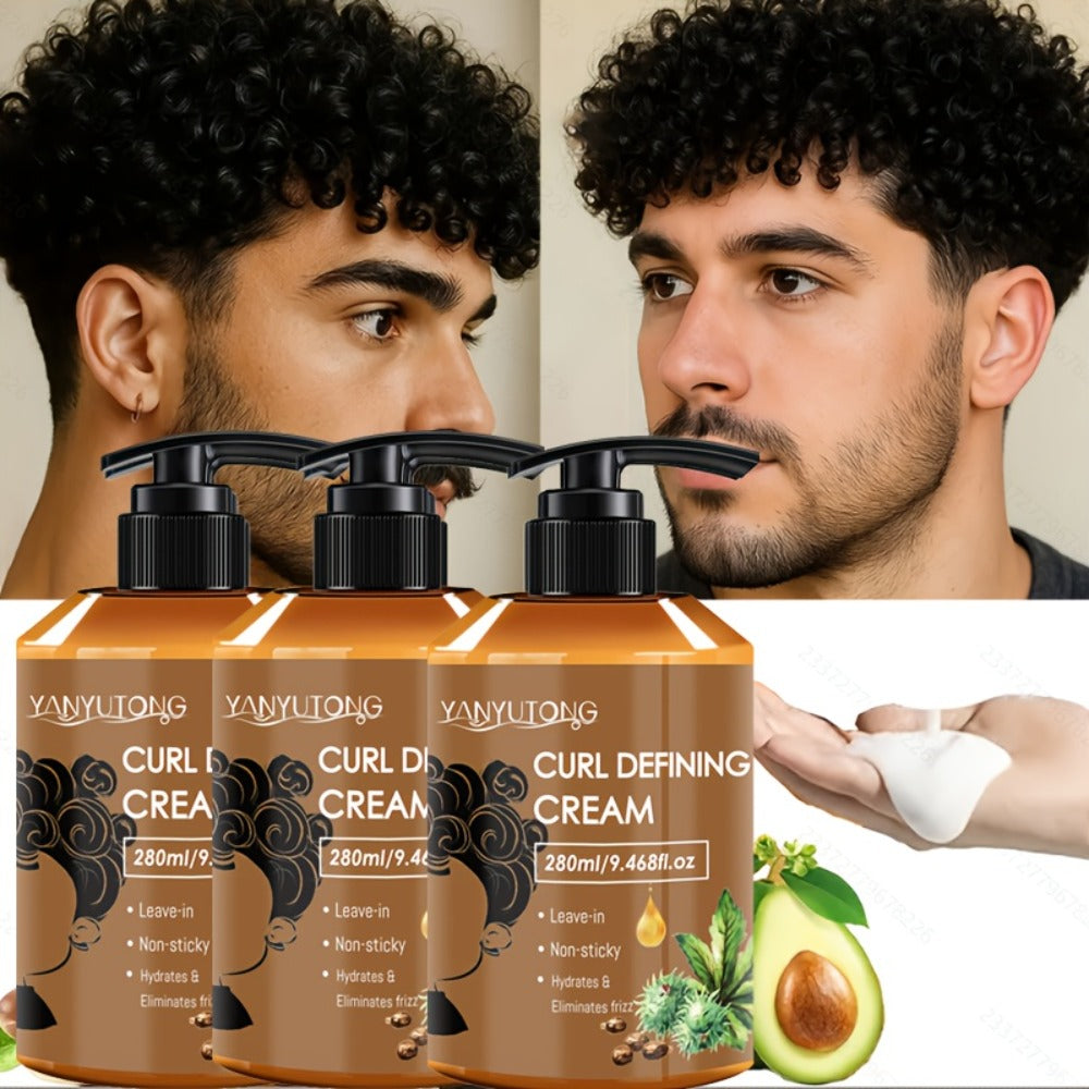 Curl Setting Cream with Castor Oil 280ml - Moisturizing Long-Lasting Curl Definition & Frizz Control, Non-Greasy Lightweight Formula for Wavy, Curly & Straight Hair, Women & Men - product image 8
