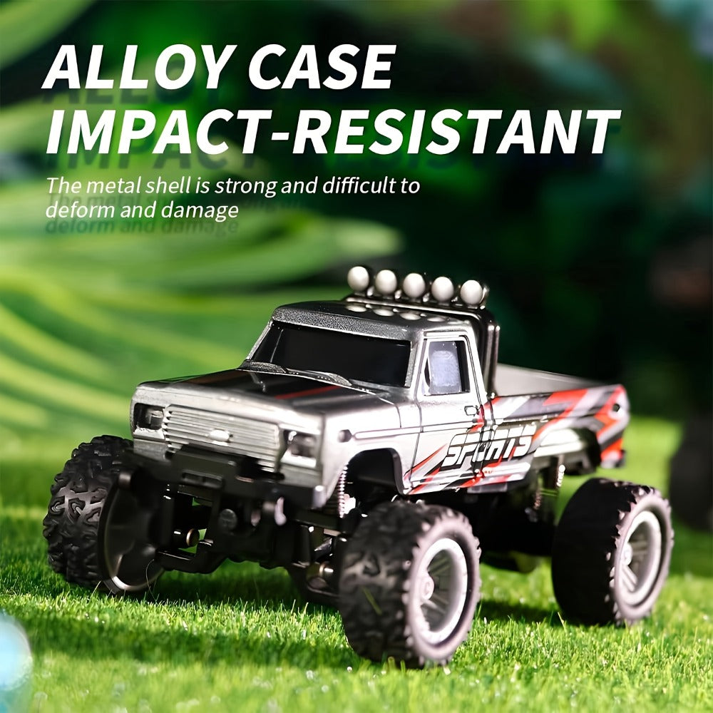 Mini RC Car 1/64 Scale High-Speed Off-Road Monster Truck | 2.4GHz Alloy Die-Cast Remote Control Car with Shock Absorber, All-Terrain Climbing RC Toy Gift for - product image 2