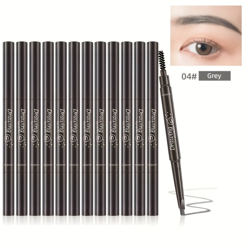 Eyebrow Pencil 12-Pack Double-Ended Waterproof — Automatic Twist-Up Brow Pencil with Spoolie Brush, 4 Natural Shades, Long-Lasting Easy Brow Makeup for Women - product image 9