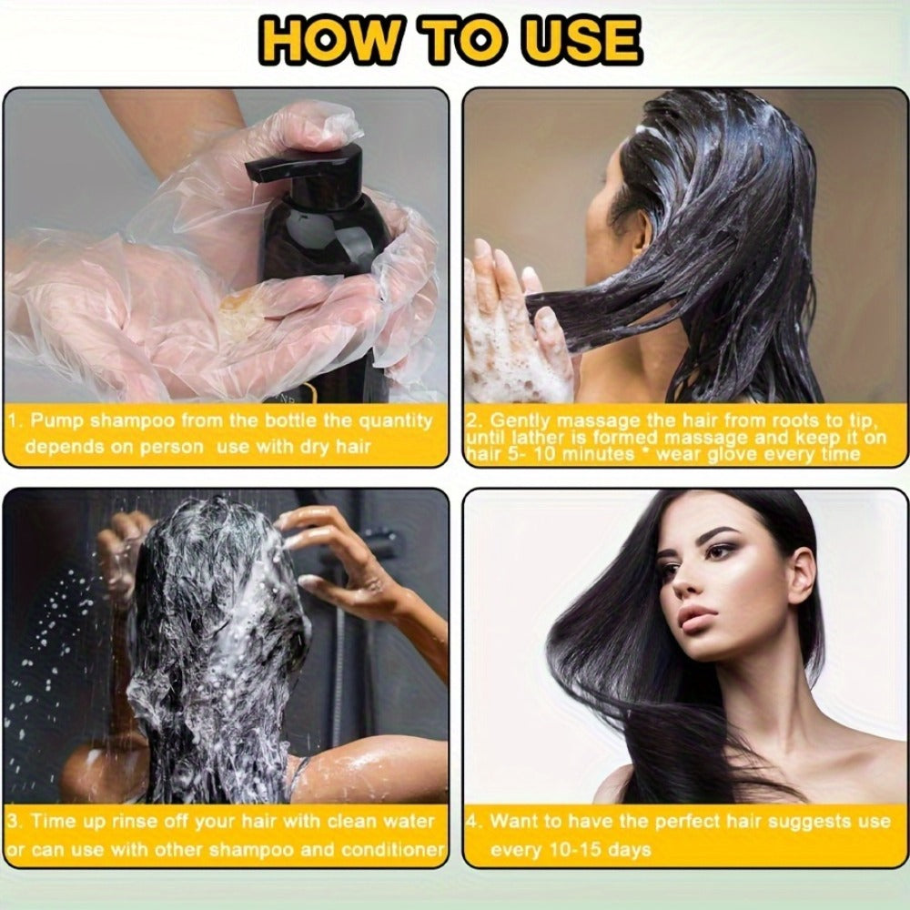 Plant Pigment Gray Coverage Hair Dye Shampoo 500ml — 2-in-1 Glycerin Moisturizing Color & Cleanse, Fast Gray Coverage, Black Brown Chestnut Red, Safe Unisex All Hair Types - product image 11