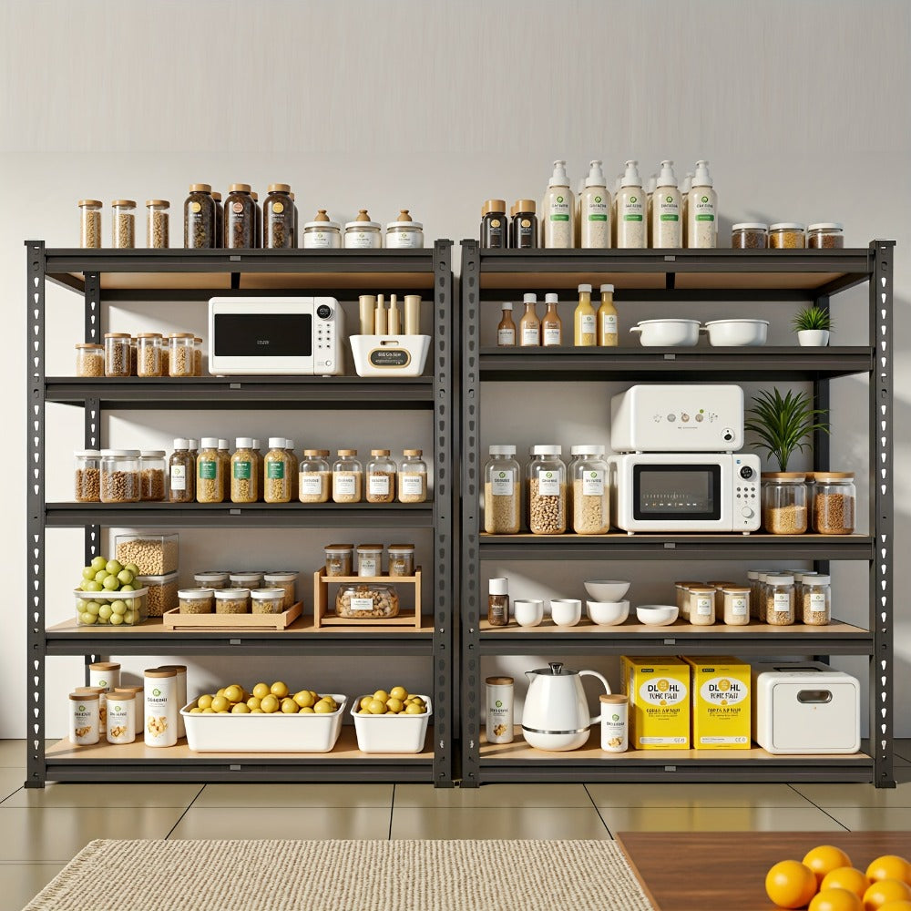 Heavy Duty Shelving Unit 5-Tier Metal Storage Shelves 2000 LBS Capacity, 60"H x 28"W x 12"D Adjustable Steel Rack for Garage, Closet, Pantry & Basement Organization, Easy Assembly  - product image 2