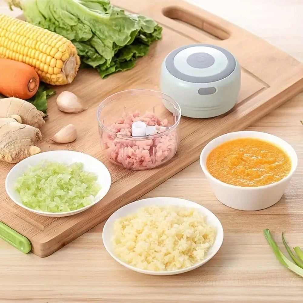 Electric Food Chopper Mini Garlic Crusher USB Rechargeable Meat Grinder 3.38oz 8.45oz Portable Wireless Kitchen Tool - product image 17