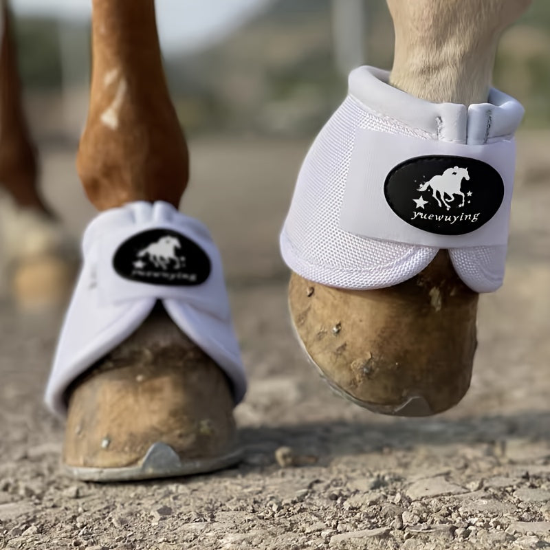 Horse Bell Boots Non-Turning Durable Protective Horseshoe Overreach Boots for Horses | Equine Hoof Protection Riding Gear | Pair | S/M/L Available in Black Red - product image 4