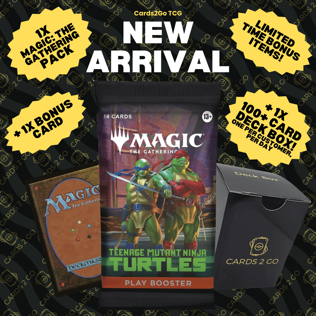 Teenage Mutant Ninja Turtles Magic The Gathering Sealed Pack + Bonus Card & Deck Box, Authentic Collector Gift for MTG Players & TMNT Fans Kids Teens Adults | TMNT MTG Play Booster Pack